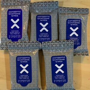 ZEHN-X Antiseptic Sanitizing Wipes (lot of 5)with Aloe Vera & Tea Tree Oil - P57